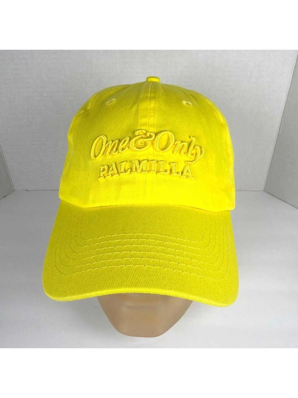 Baseball Cap Hat One & Only Palmilla Mexico Yellow Cotton Embroidered Adjustable
